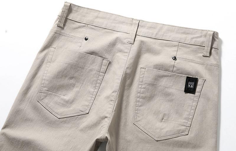 Men's Casual Cotton Straight Trousers | Plus Size