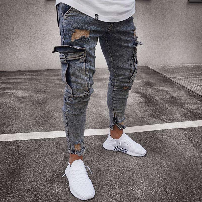 Men's Skinny Elastic Jeans