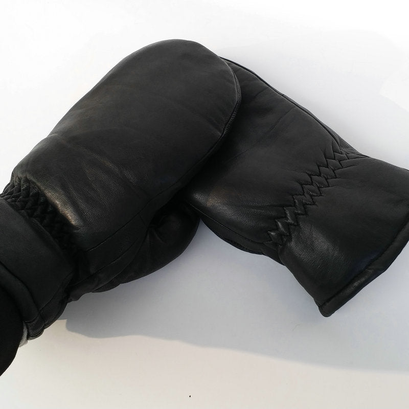 Men's Winter Genuine Leather Warm Mittens