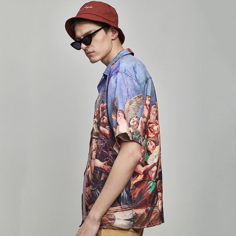 Men's Summer Casual Printed Short Sleeved Shirt | Plus Size