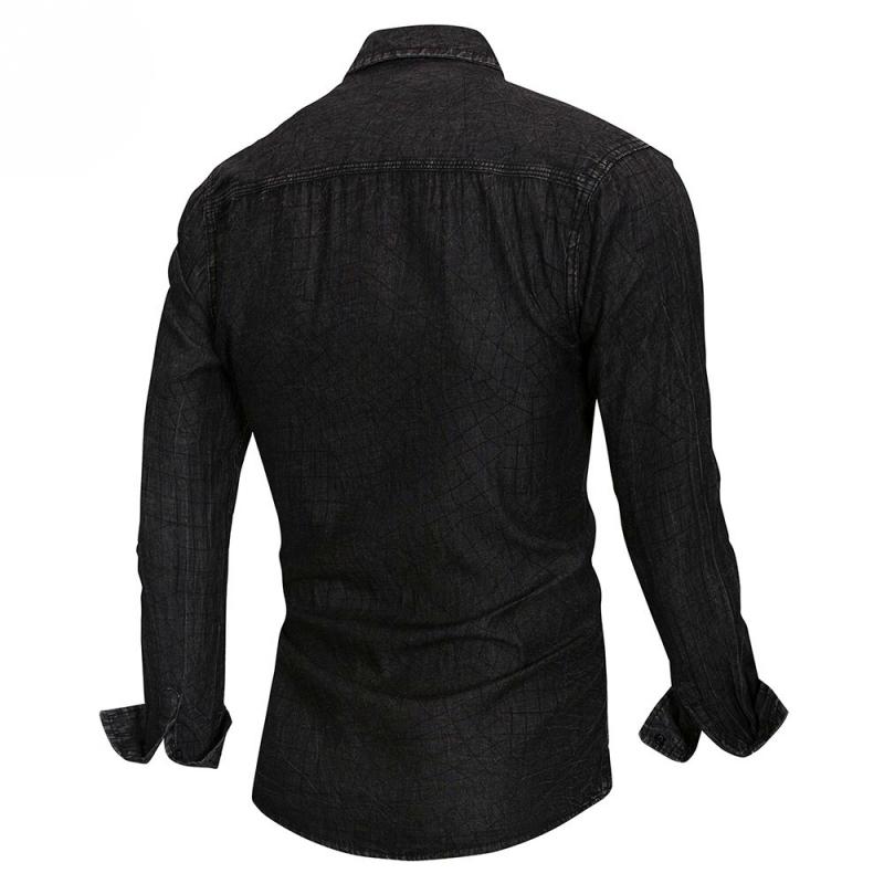 Men's Casual Long Sleeved Denim Shirt | Plus Size