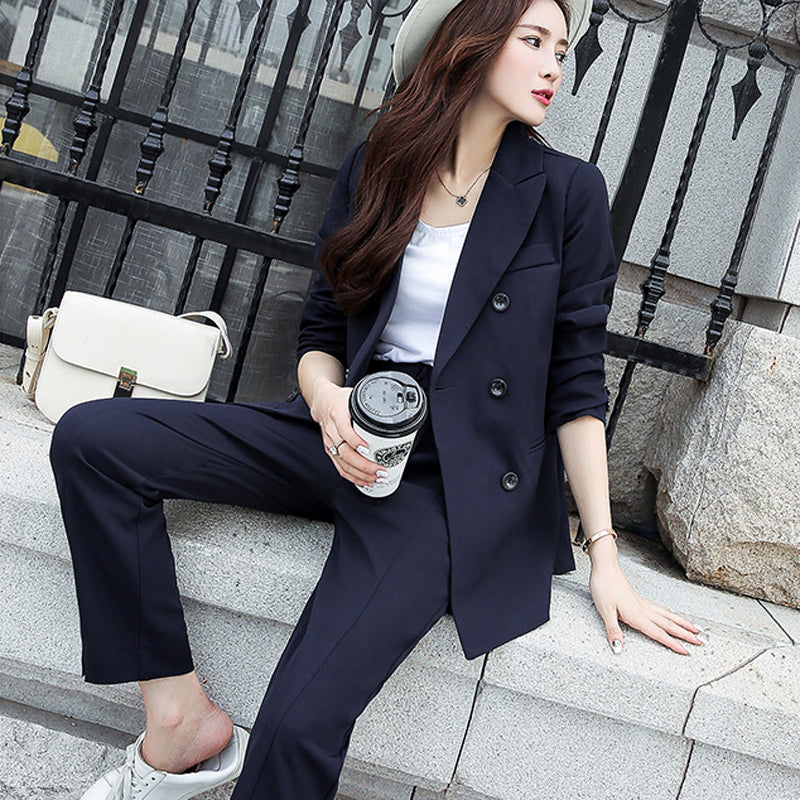 Women's Autumn Casual Suit | Blazer And Pants