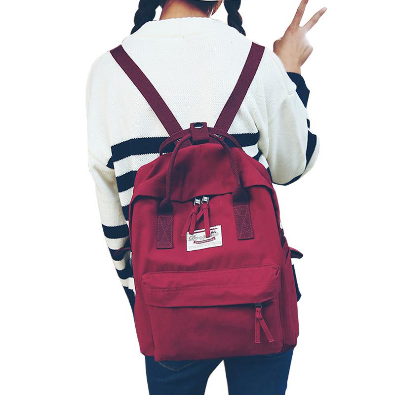 Women's Solid Colored Backpack
