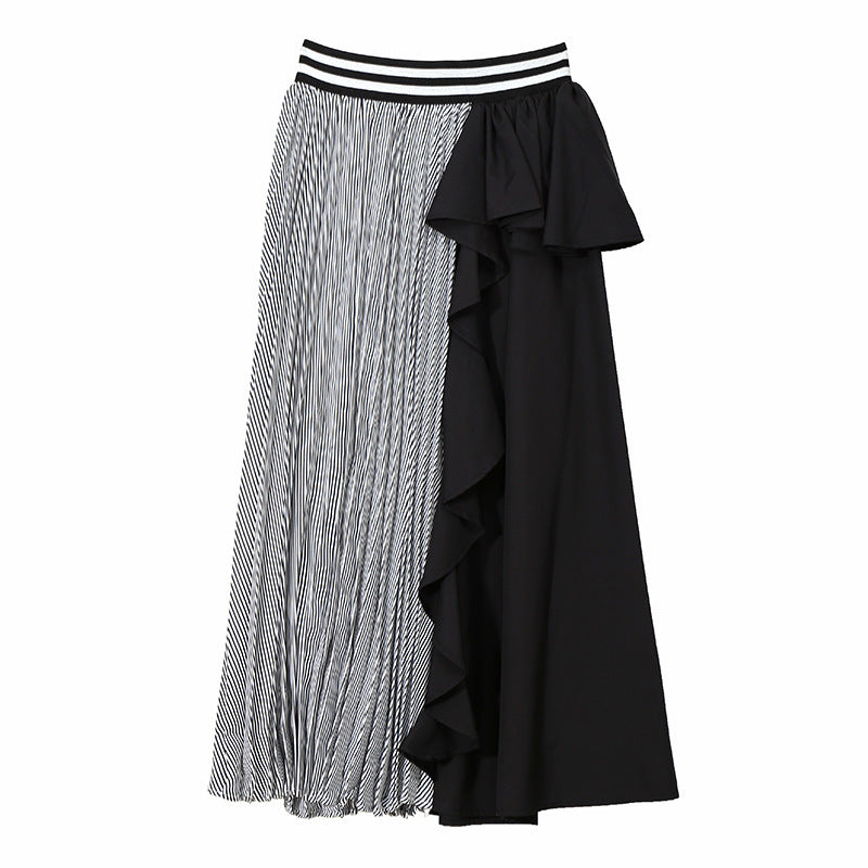 Women's Spring Casual Loose Elastic Waist Long Skirt