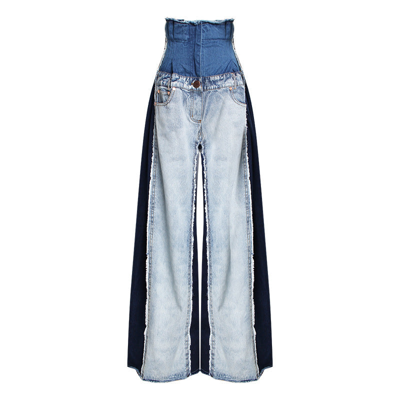Women's Spring/Summer High-Waist Loose Jeans With Pockets