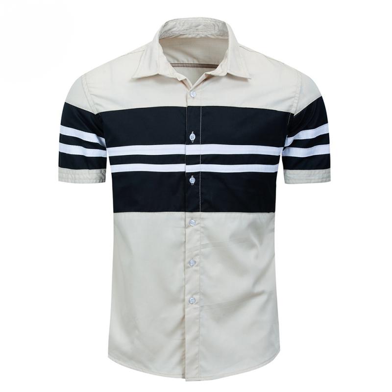 Men's Casual Cotton Short Sleeved Shirt