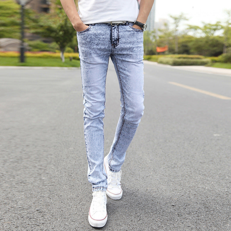 Men's Spring/Autumn Casual Slim Skinny Straight Jeans