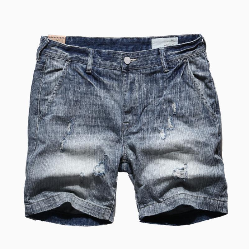 Men's Casual Denim Ripped Shorts