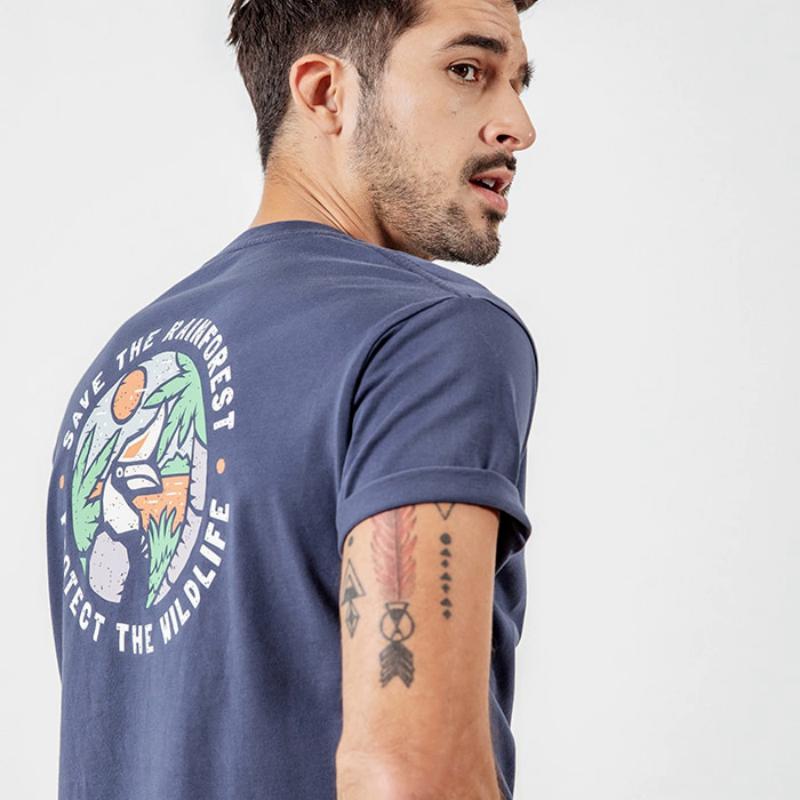 Men's Summer Casual T-Shirt "Save The Rainforest"