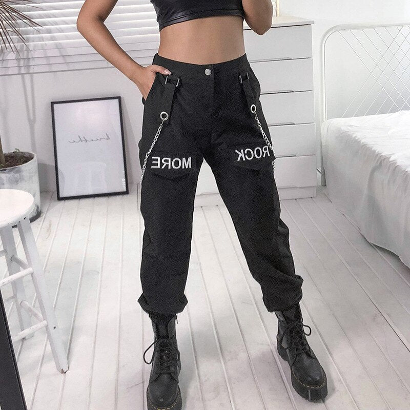 Women's Summer Casual Loose Polyester Slim "Rock More" Joggers