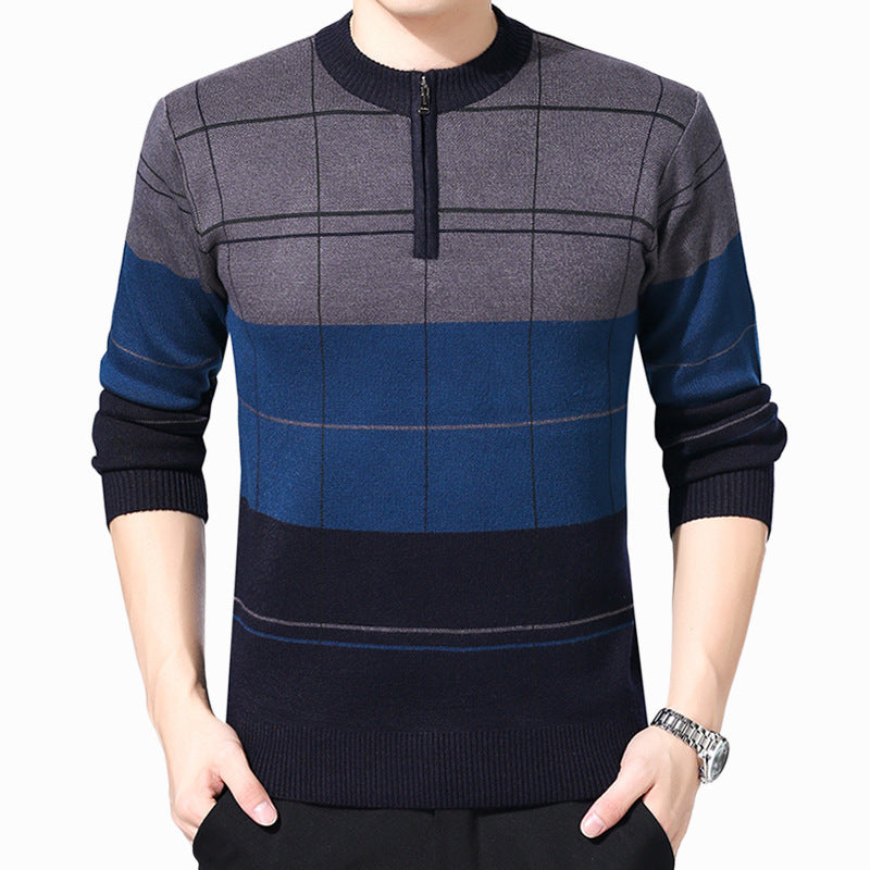 Men's Autumn/Winter Cashmere O-Neck Sweater | Plus Size