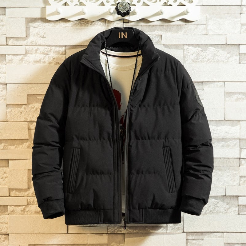 Men's Winter Casual Polyester Regular Bomber With Zippers