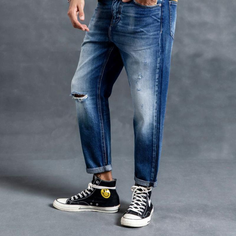 Men's Autumn/Winter Ripped Straight Jeans