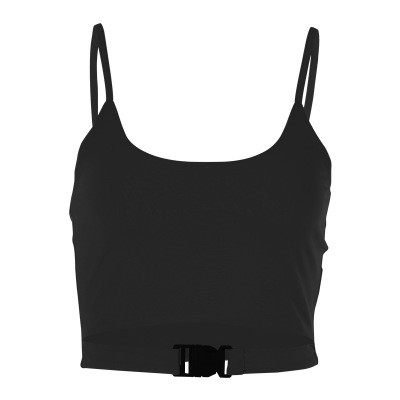 Women's Summer Casual Polyester Crop Top With Strap