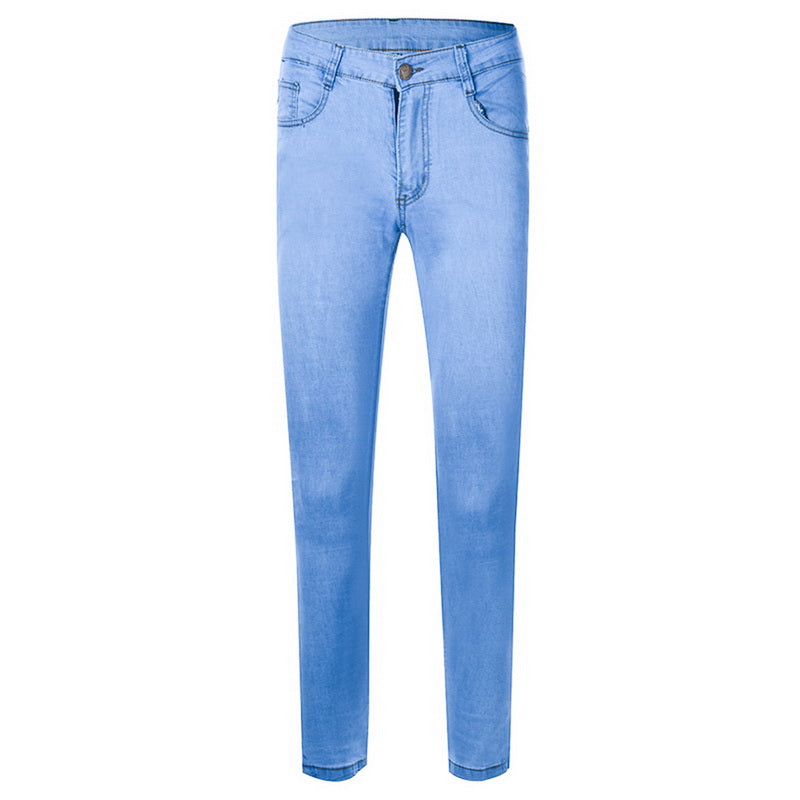 Men's Casual Elastic Straight Jeans