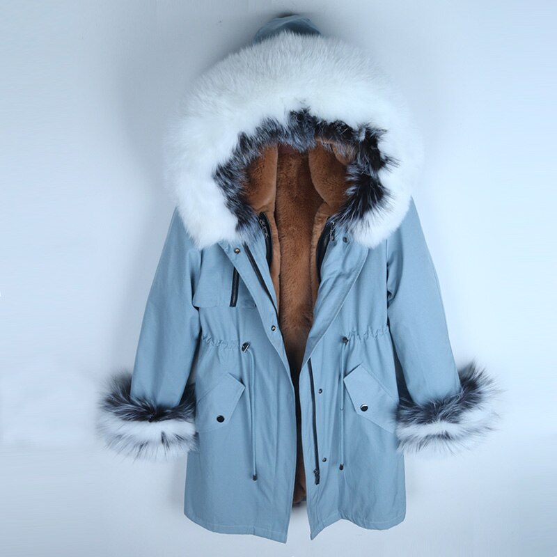 Women's Winter Casual Long Warm Parka With Fox Fur