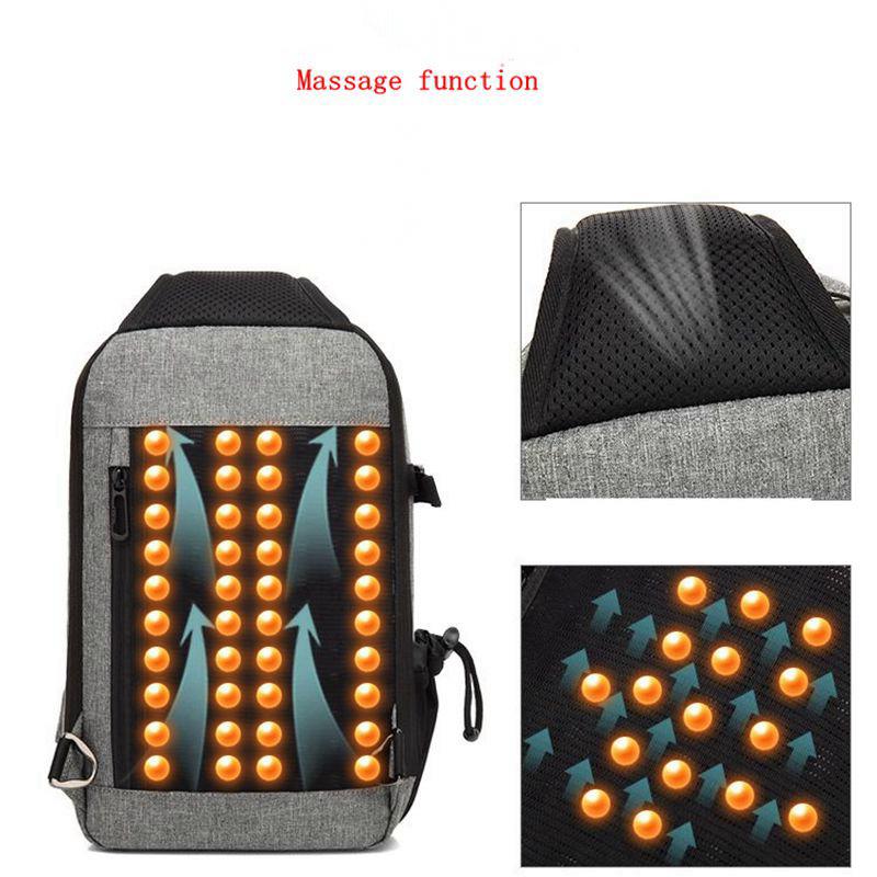 Men's Shoulder Bag With Massage Function & USB Charging