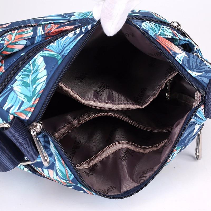Women's Waterproof Nylon Messenger Bag With Print