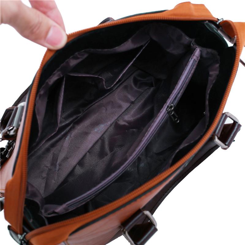 Women's Large Capacity Leather Handbag | 4 Pieces Set