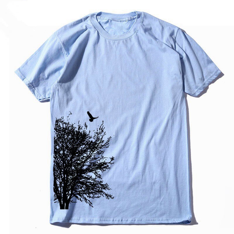 Men's Summer Casual Cotton O-Neck T-Shirt With Print