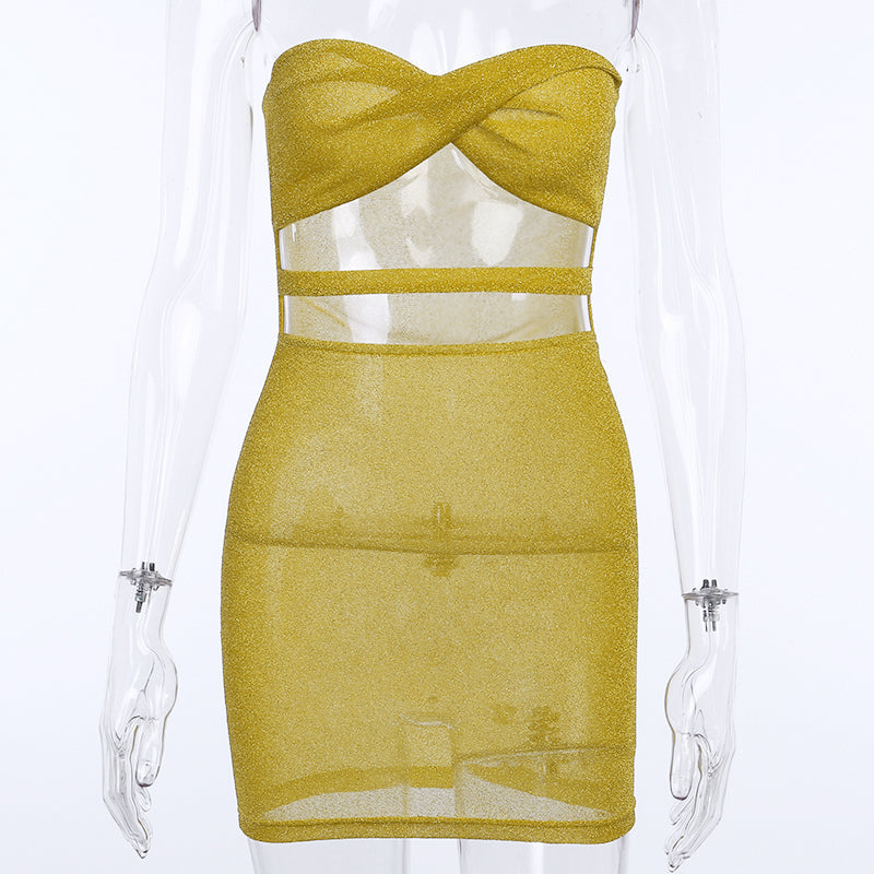 Women's Strapless Bodycon Mini Dress