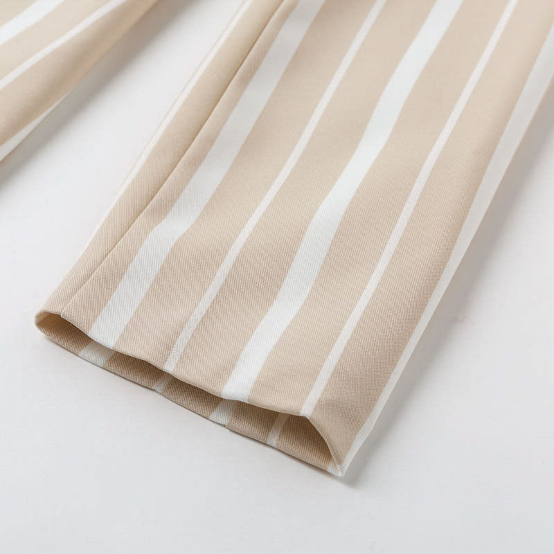 Women's Spring/Summer Casual Polyester Striped Blazer