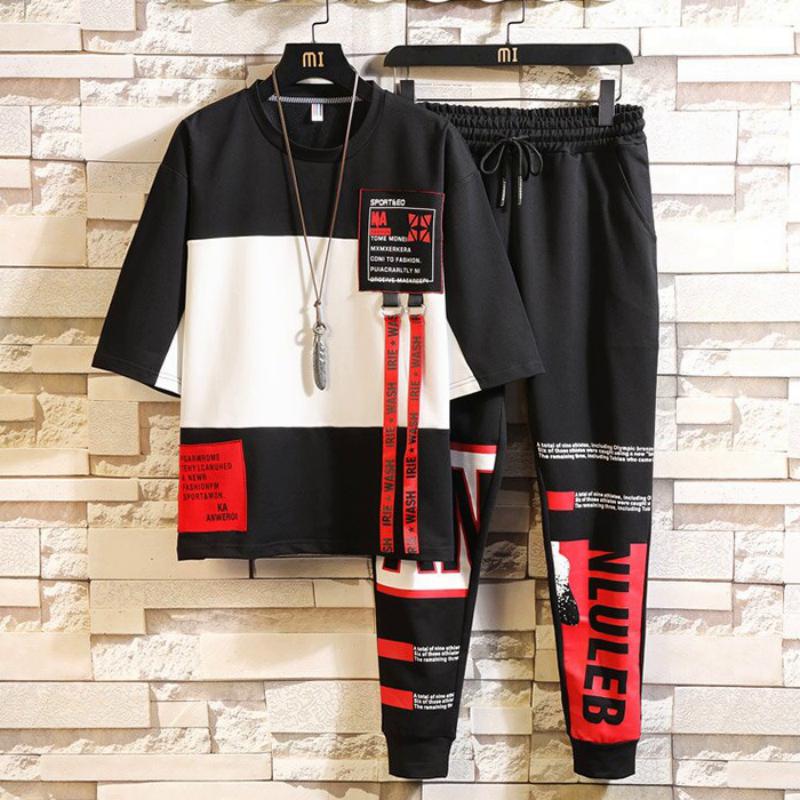 Men's Summer Casual Tracksuit With Print
