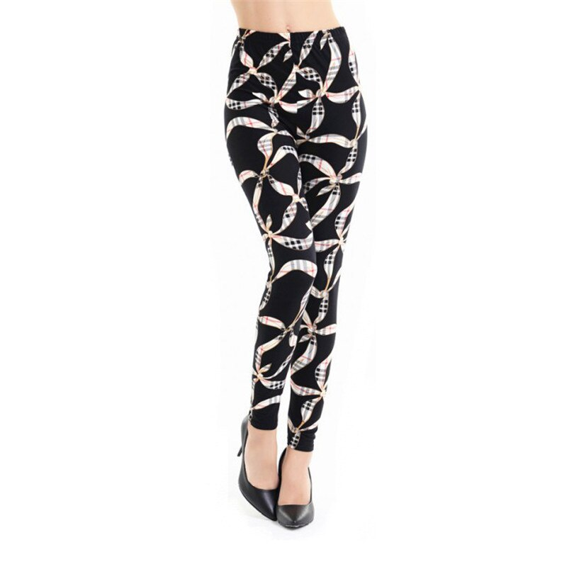 Women's Summer Casual Polyester High-Waist Leggings With Print