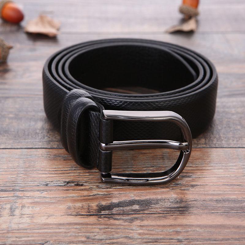 Men's Casual Leather Belt With Pin Buckle