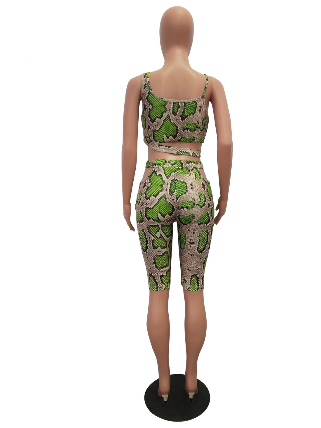 Women's Summer Polyester Two-Piece Romper With Print