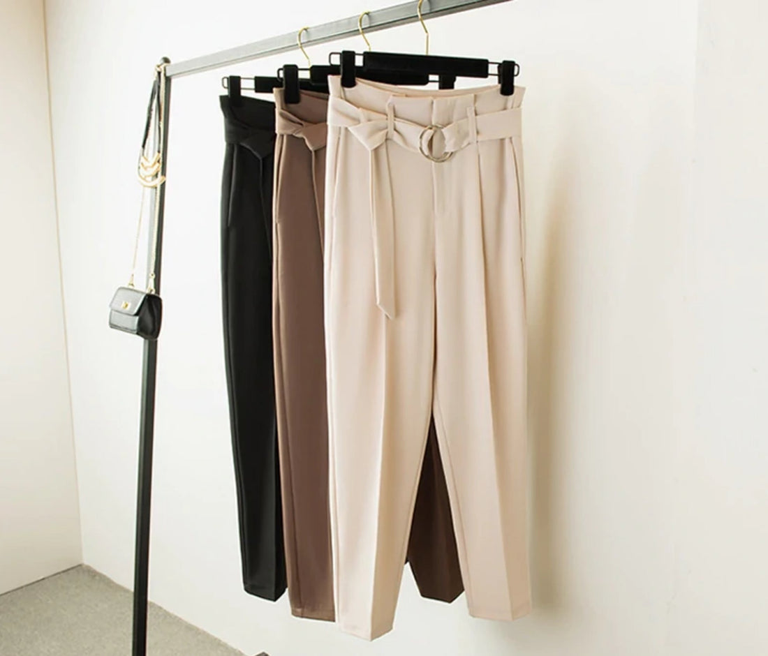 Women's Autumn High Waist Pants With Pockets
