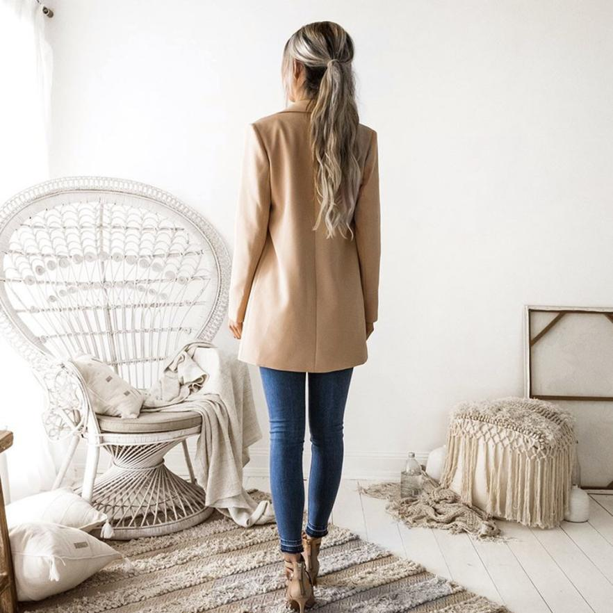 Women's Casual Cotton Long-Sleeved Blazer
