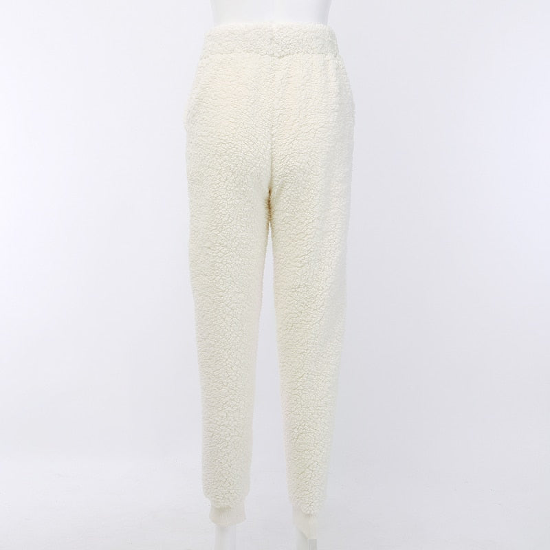 Women's Autumn/Winter Casual Soft Plush Solid Pants