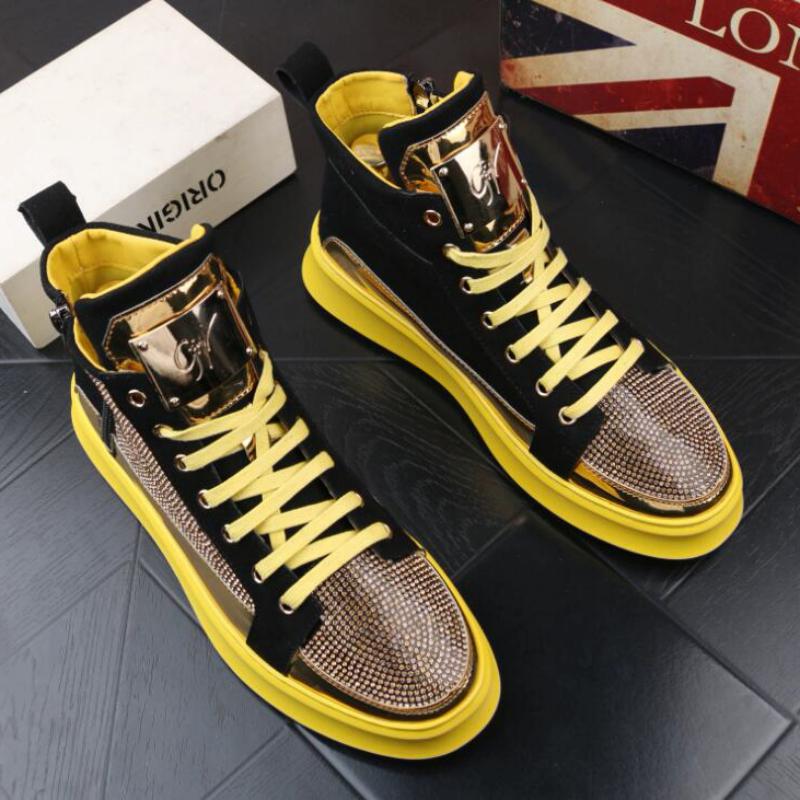 Men's Casual Shoes With Rhinestones
