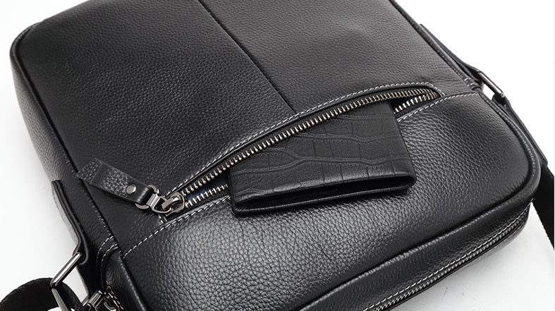 Men's Genuine Leather Shoulder Bag For iPad