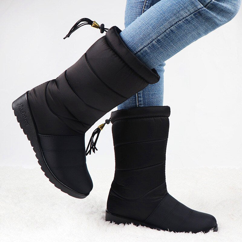 Women's Waterproof Warm Fur Snow Boots
