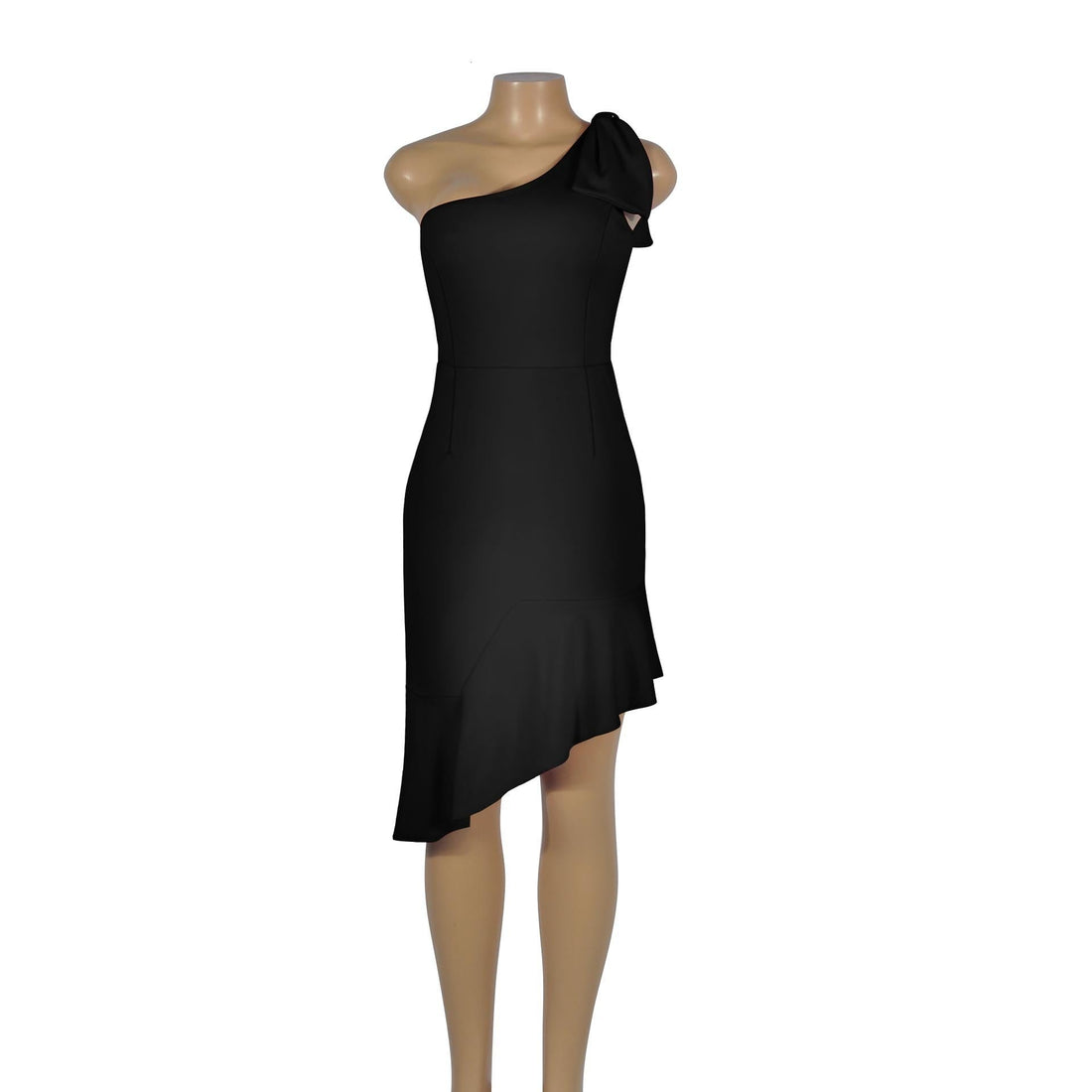 Women's Summer One-Shoulder Sheath Mini Dress With Ruffles
