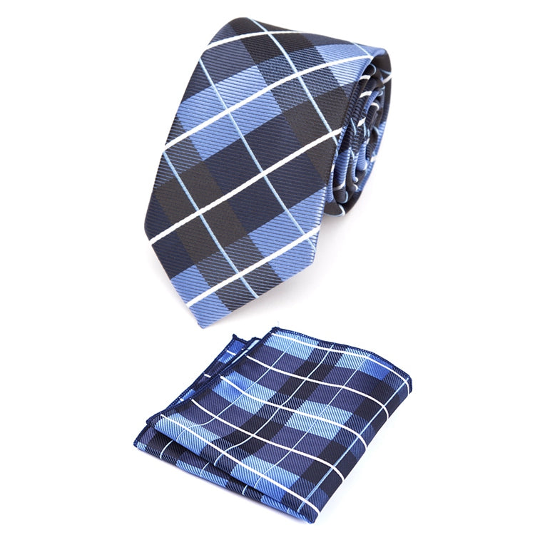 Men's Thin Tie And Handkerchief