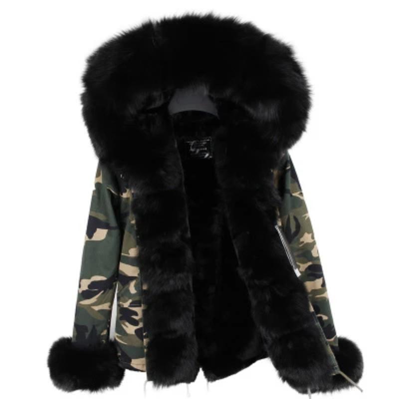 Women's Winter Casual Warm Slim Parka With Fox Fur
