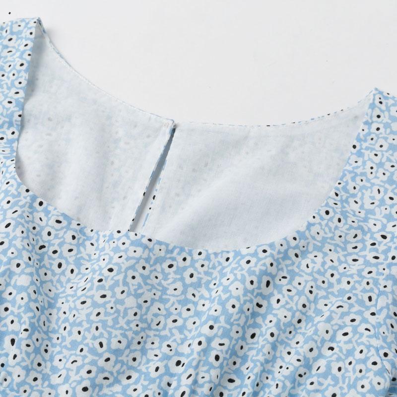 Women's Summer Puff-Sleeved Mini A-Line Dress