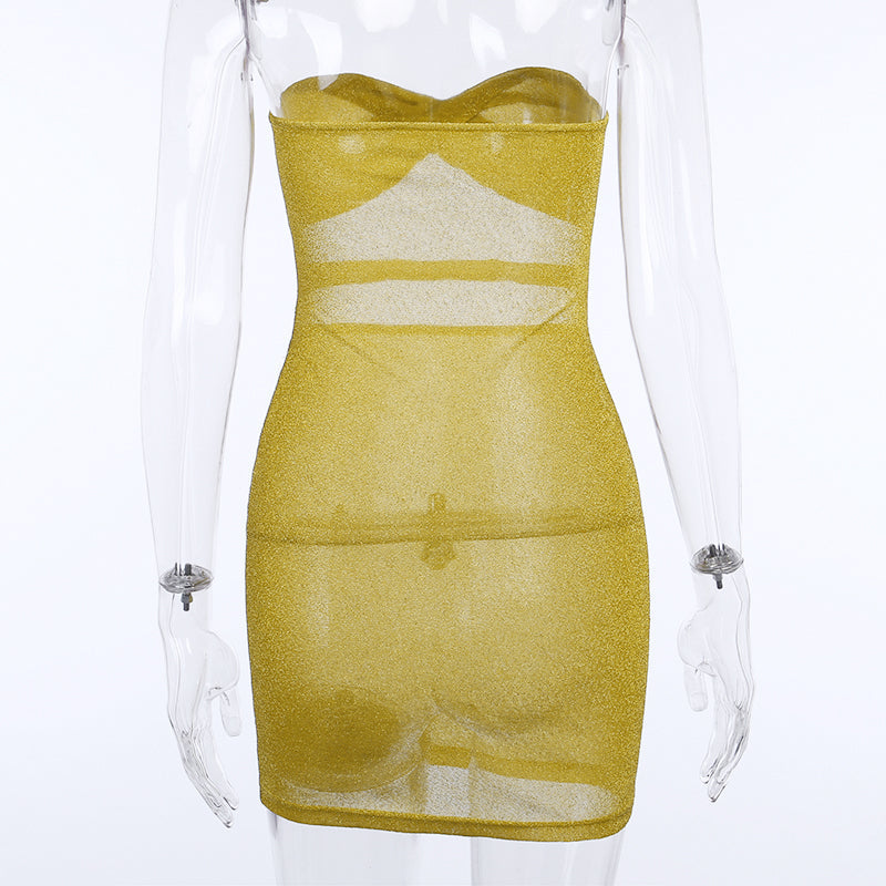 Women's Strapless Bodycon Mini Dress
