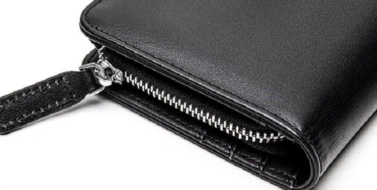 Men's Genuine Leather Long Wallet With Cardholder
