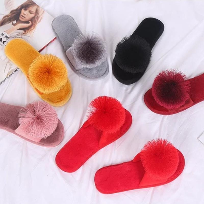 Women's Plush Solid Home Slippers