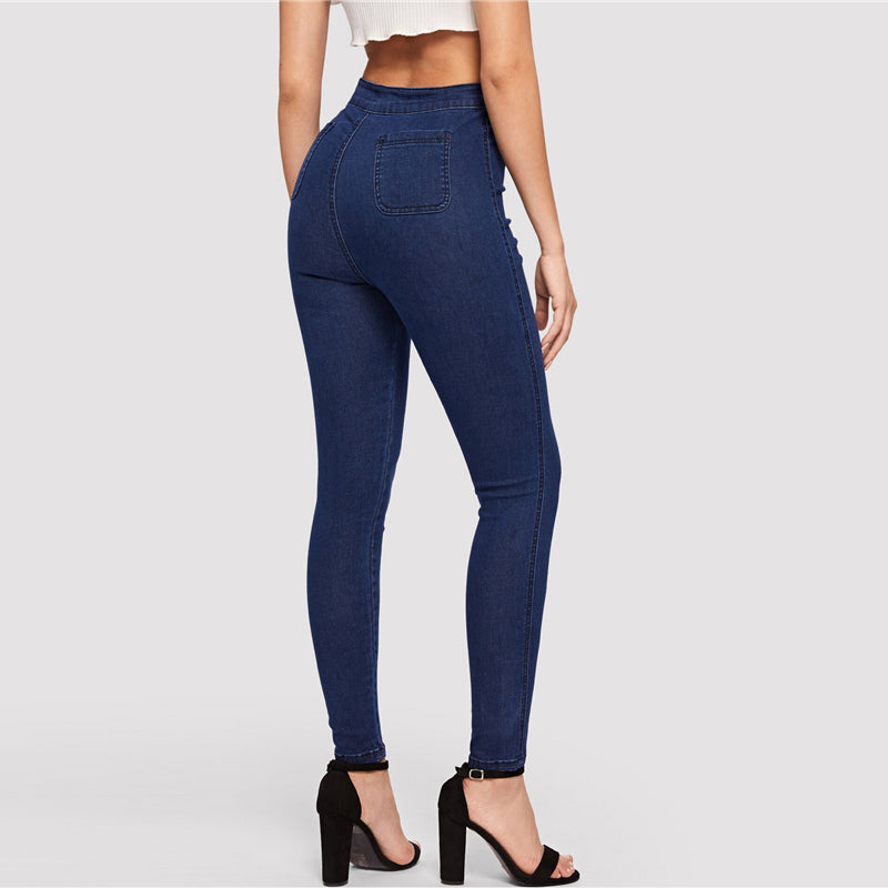 Women's Skinny High-Waist Stretchy Jeans