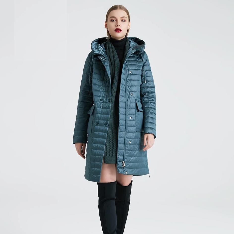 Women's Winter Windproof Hooded Polyester Parka