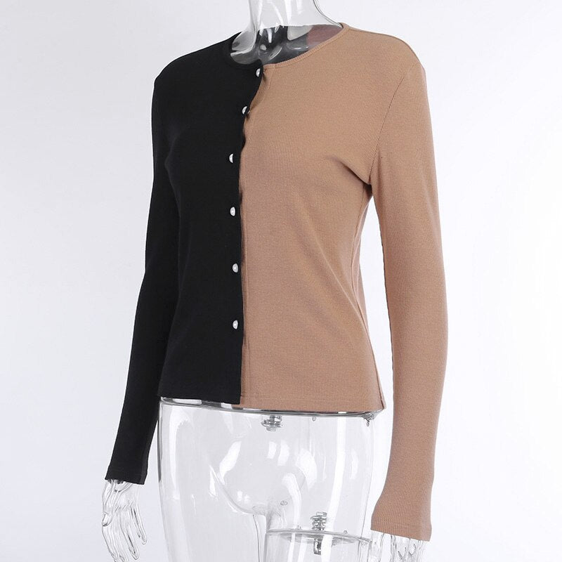 Women's Autumn Cotton Buttoned Long Sleeve Cardigan