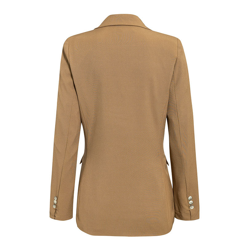 Women's Spring/Autumn Polyester Buttoned Blazer