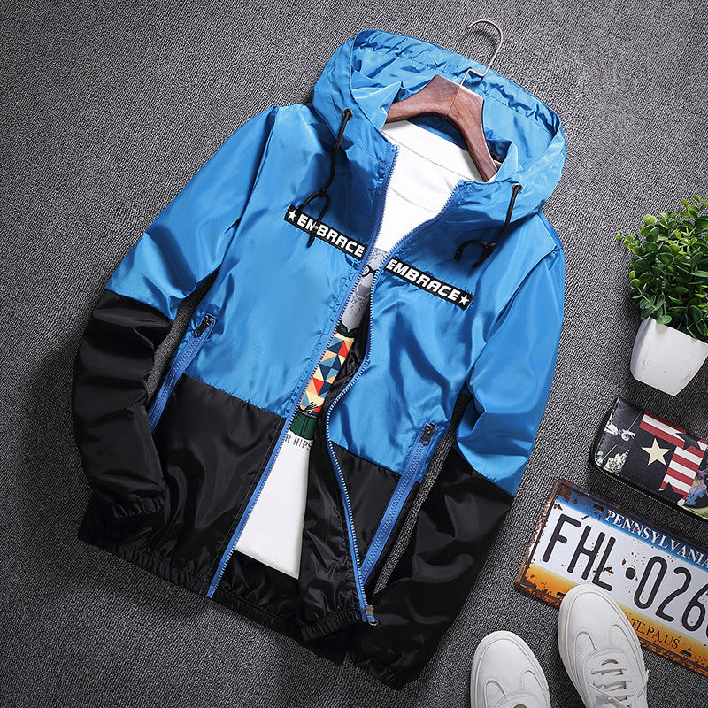 Men's Spring/Autumn Casual Hooded Jacket With Zipper