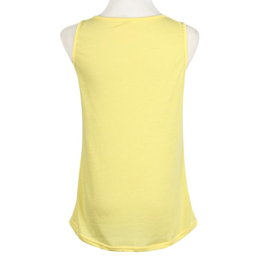 Women's Summer Casual O-Neck Sleeveless T-Shirt With Print