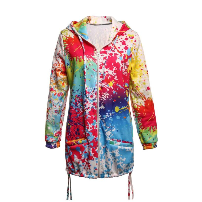 Women's Casual Polyester Hooded Sweatshirt With Print